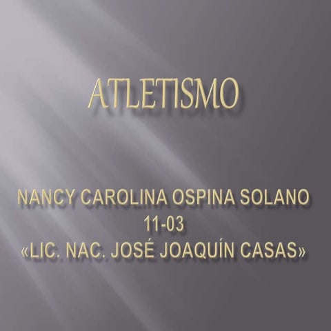 Diapositivas de ATLETISMO