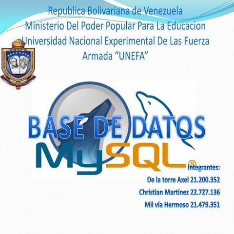 Diapositivas de base de dato