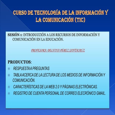 Diapositivas de curso de tecnología de la información y la
