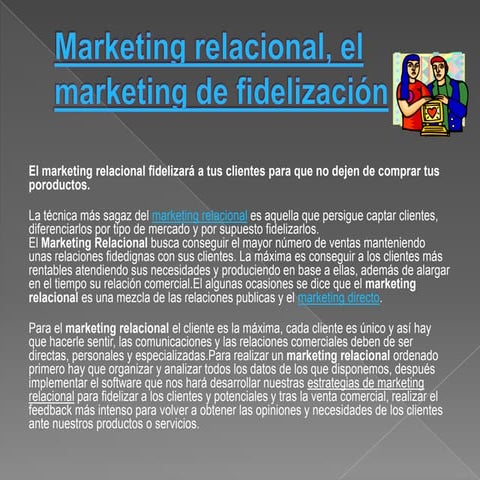 Diapositivas de diferentes tipos de marketin