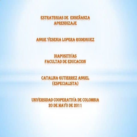 Diapositivas de estrategias de aprendizaje