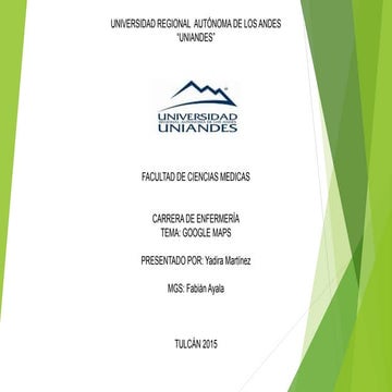 Diapositivas de google maps