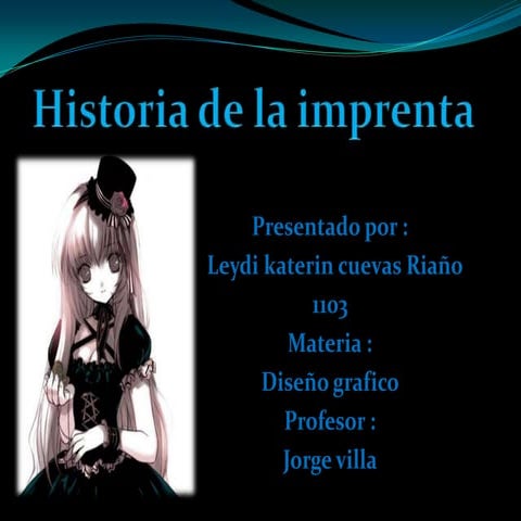 Diapositivas de historia de la imprenta