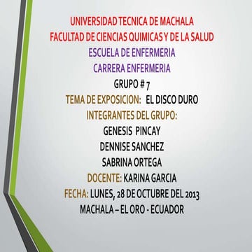 Diapositivas de informatica del disco duro grupo 7