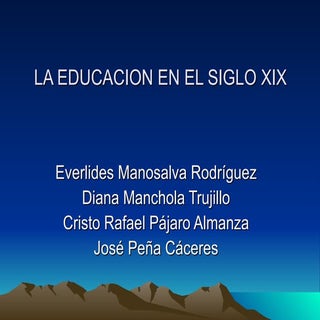 Diapositivas  de la educacion en el...