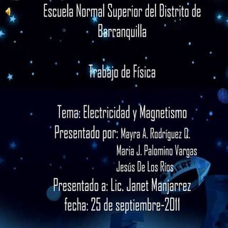 Diapositivas de la electricidad y m...