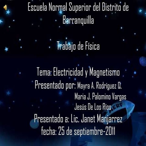 Diapositivas de la electricidad y magnetismo