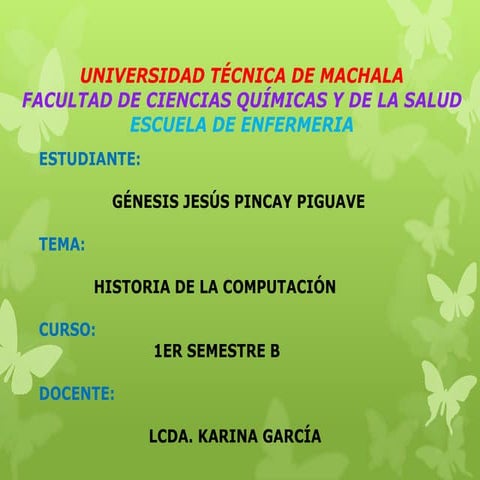 Diapositivas de la historia de la computacion