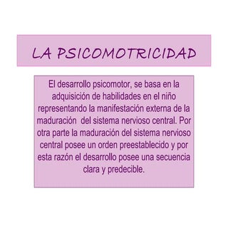 Diapositivas de la psicomotricidad