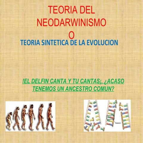 Diapositivas de la teoria neodarwinista