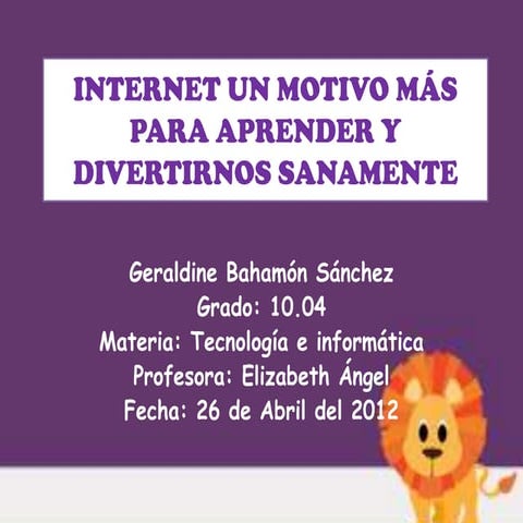 Diapositivas del internet sano