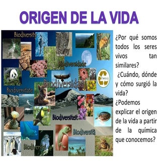 Diapositivas del origen de la vida 