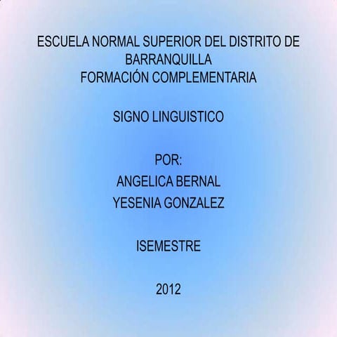 Diapositivas del signo linguistico