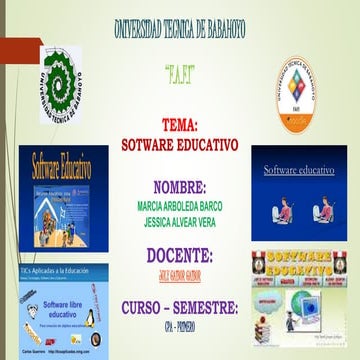 Diapositivas del software educativo