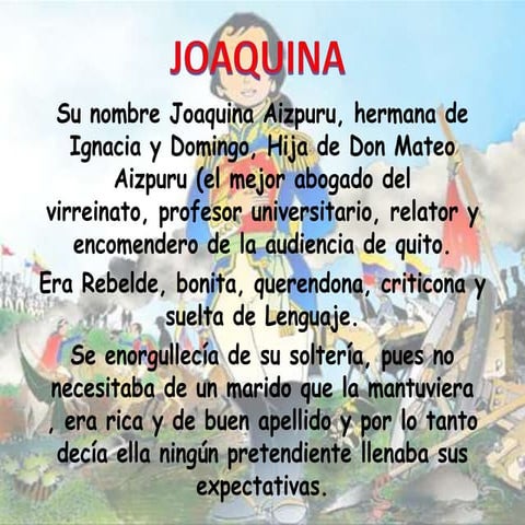 Diapositivas De Manuela Saenz Una Historia Maldicha