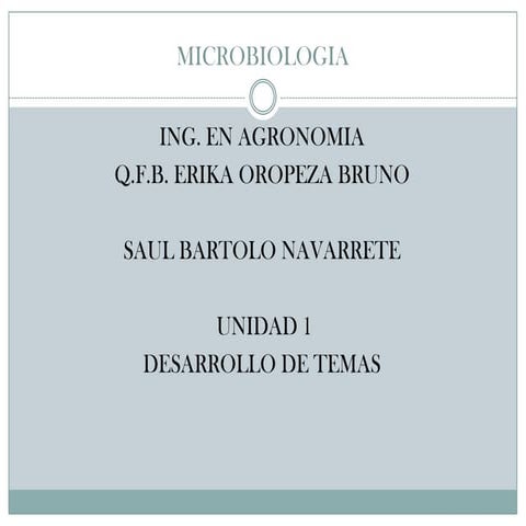 Diapositivas de  microbiologia