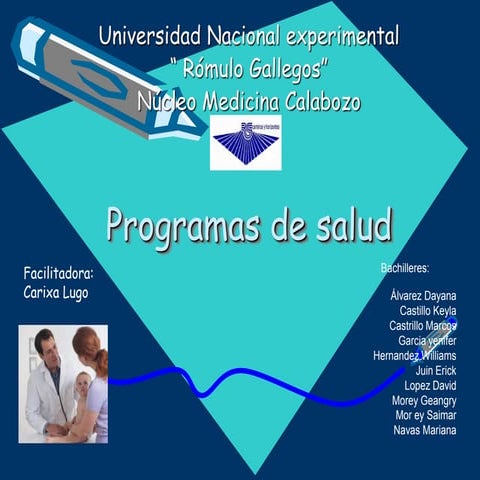 Diapositivas de programas de salud