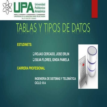 Diapositivas De Tablas y Base Datos