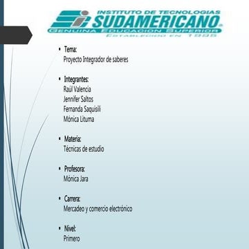 Proyecto Integrador de saberes