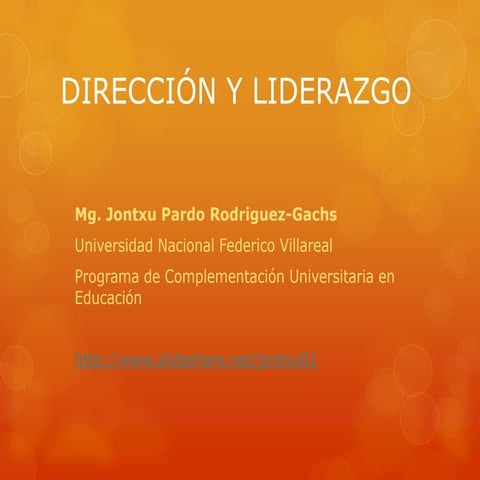 Diapositivas dirección y liderazgo