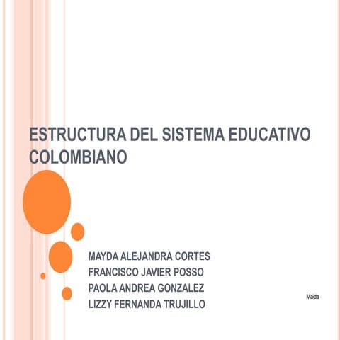 Diapositivas estructura del sistema educativo