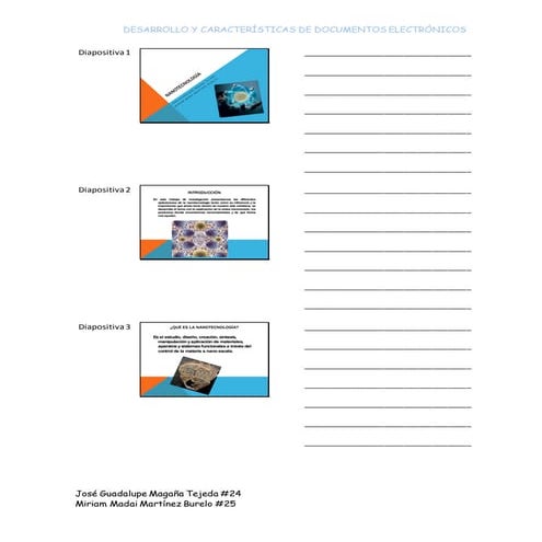 Diapositivas  en Word