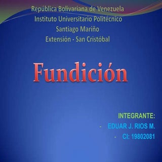 Diapositivas fundicion