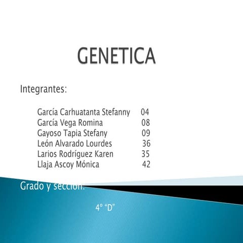 Diapositivas genetica