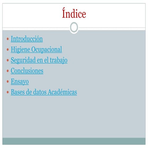 Higiene y Seguridad Ocupacional