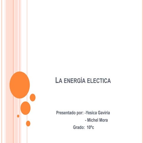 diapositivas sobre la energía electrica