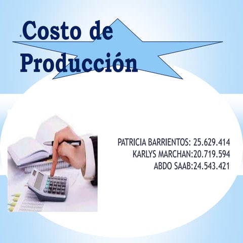 costos de produccion