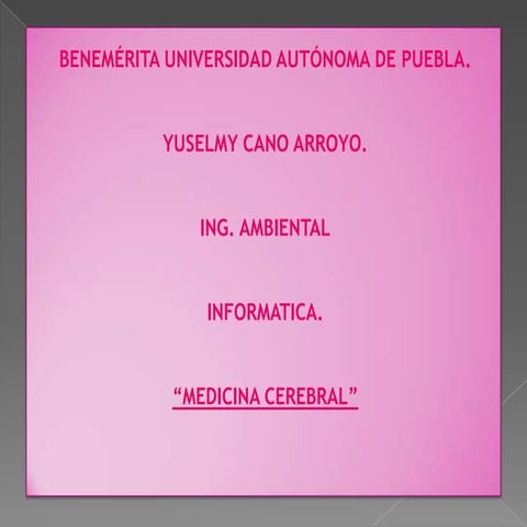Diapositivas Medicina Cerebral