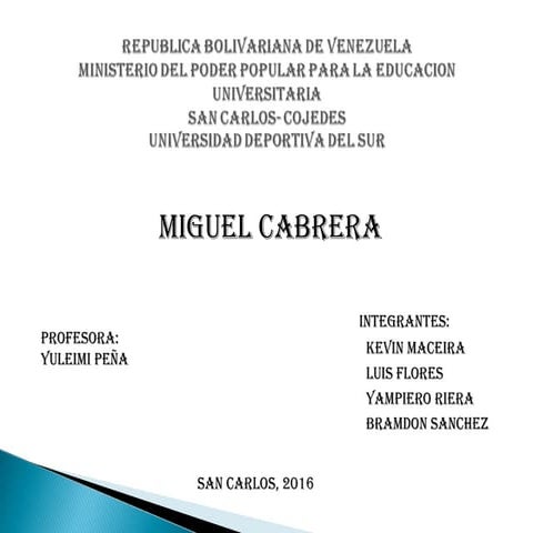 Estrategias de Mercadeo de Miguel Cabrera