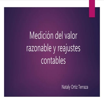 Medicion del valor razonable y reajustes contables - Diapositivas ...