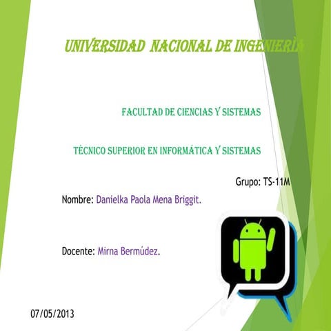 Diapositiva sobre android