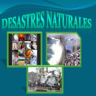 Diapositiva sobre desastres naturales