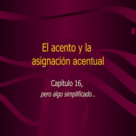 Diapositiva sobre el acento