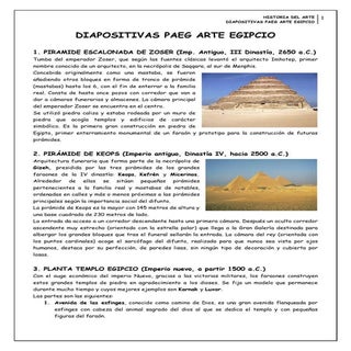 Diapositivas PAEG Arte Egipcio