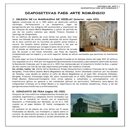 Diapositivas PAEG Arte Románico