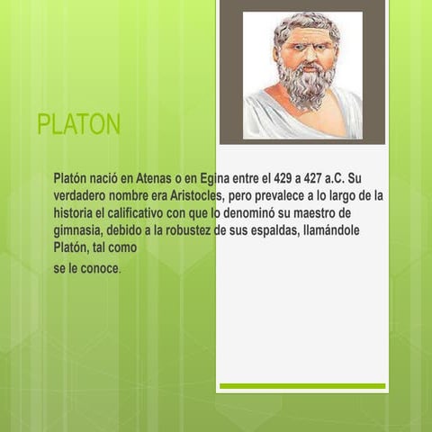 Diapositivas Platón filosofía de la educación.
