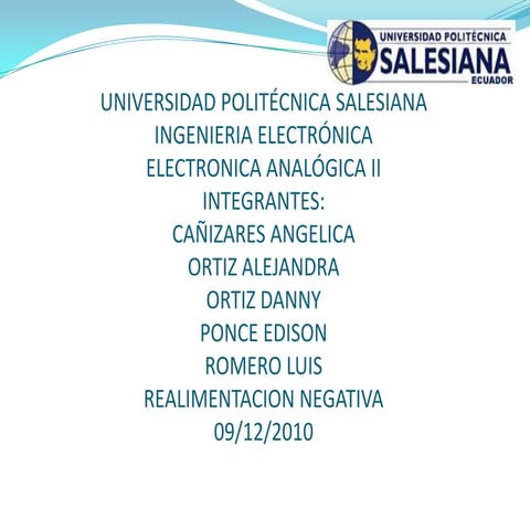 Realimentacion Negativa