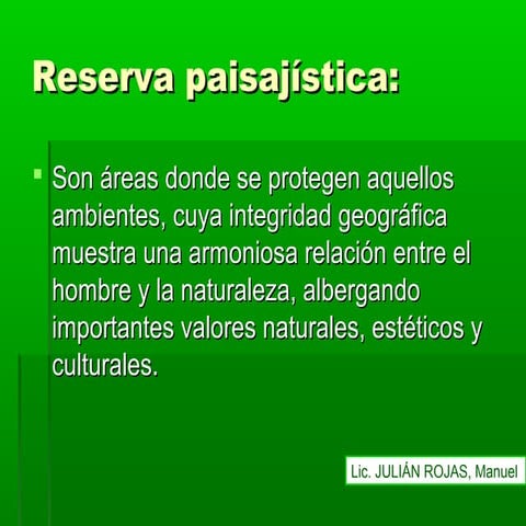 Reservas Paisajisticas