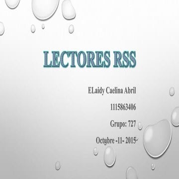 Descripcion  sobre lectores rss