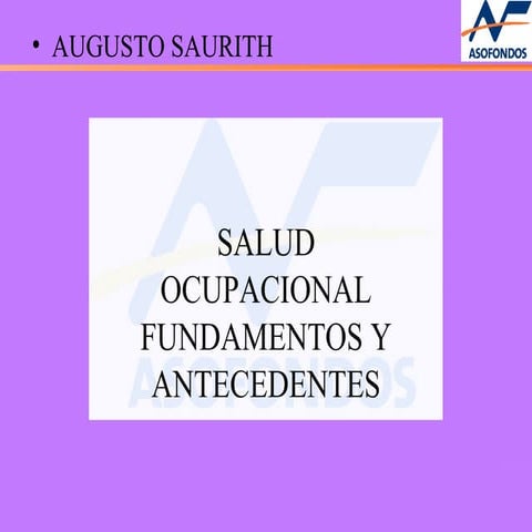 Diapositivas salud ocupacional sau