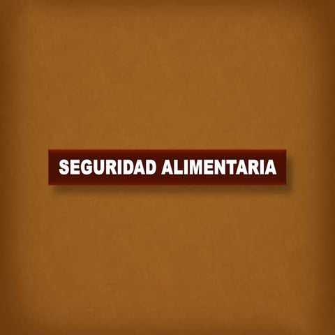 Diapositivas seguridad alimentaria