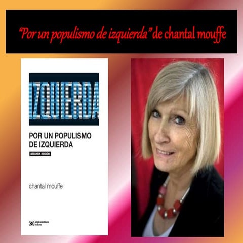 Diapositivas sobre chantal  mouffe  