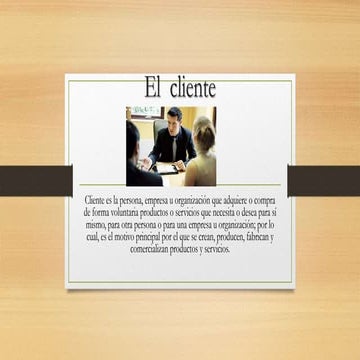 Diapositivas sobre el cliente  tipos y mas