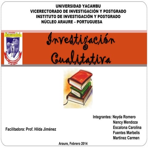 Diapositivas sobre investigaci贸n cualitativa