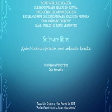 Diapositivas software libre tics