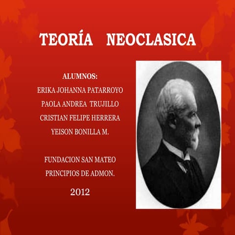 Diapositivas teoria   neoclasica